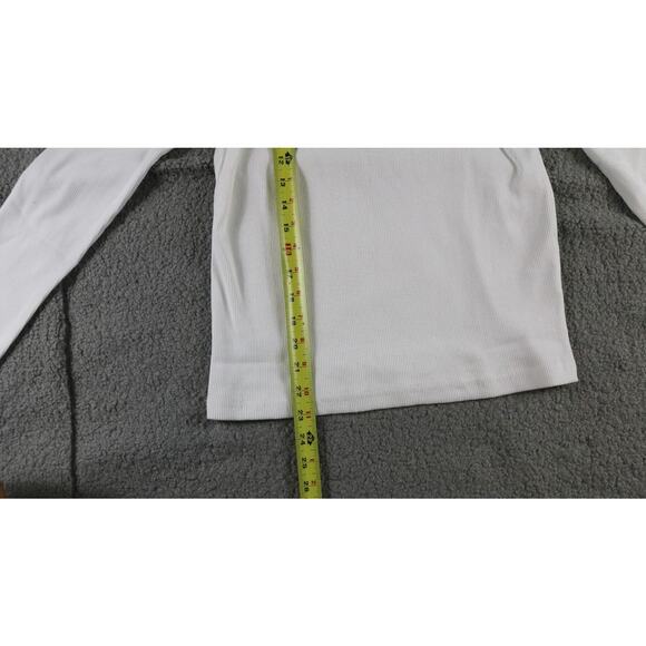 New Pact Organic Womens Large White Mock Neck Ribbed Top - Picture 5 of 5